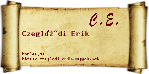 Czeglédi Erik névjegykártya